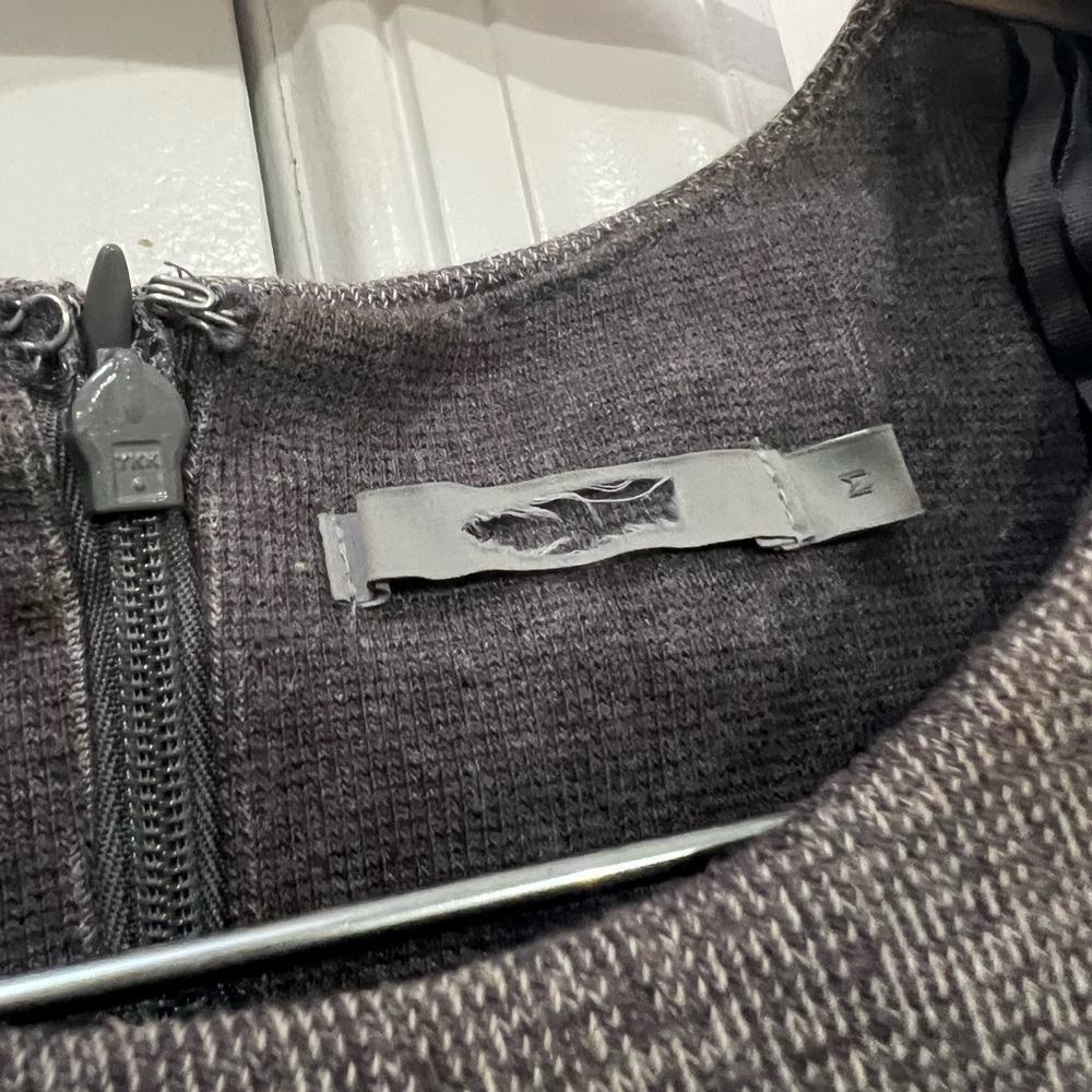 Cos Gray Double Layer Check Dress Size Medium - image 4